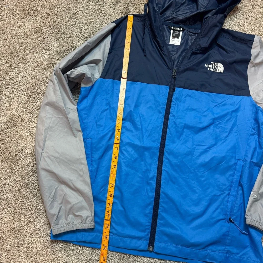 The North Face Long Sleeve Cyclone 3 Blue Full Zip Windbreaker Hoodie Mens Small